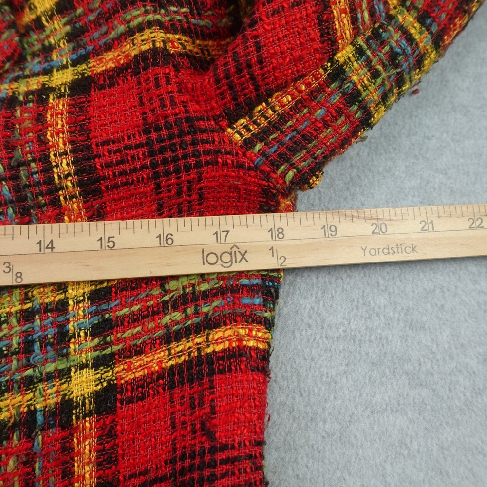 Howard Wolf Blazer Womens 4 Red Plaid Vintage Wool Blend Jacket - Picture 10 of 16